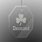 St. Patrick's Day Engraved Glass Ornament - Octagon (Personalized)
