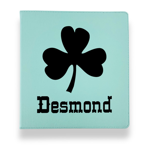 Custom St. Patrick's Day Leather Binder - 1" - Teal (Personalized)