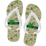 St. Patrick's Day Flip Flops - Medium (Personalized)