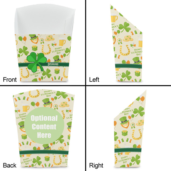 St. Patrick's Day French Fry Favor Box - Front & Back View