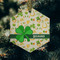 St. Patrick's Day Frosted Glass Ornament - Hexagon (Lifestyle)