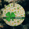 St. Patrick's Day Frosted Glass Ornament - Round (Lifestyle)