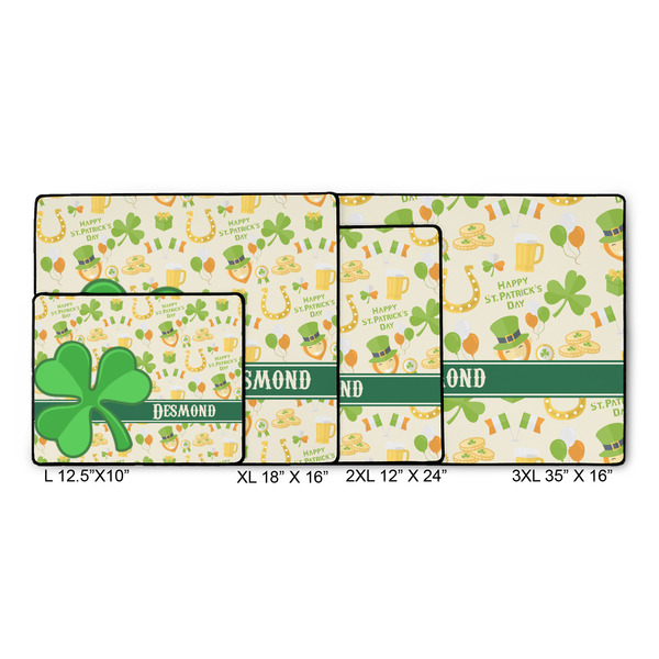 St. Patrick's Day Gaming Mats - SIZE CHART