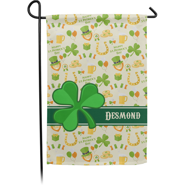 Custom St. Patrick's Day Small Garden Flag - Double Sided w/ Name or Text
