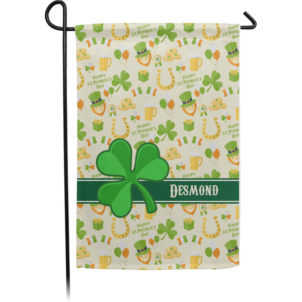 Custom St. Patrick's Day Small Garden Flag - Single Sided w/ Name or Text