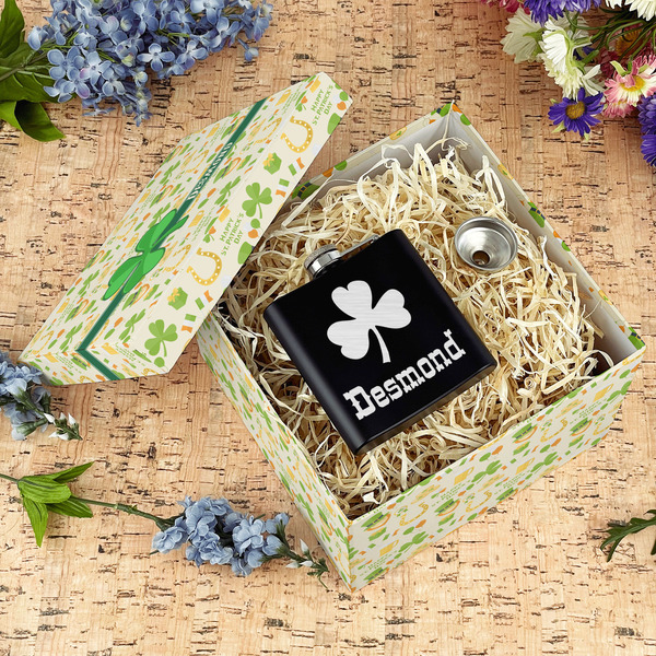 St. Patrick's Day Gift Boxes with Lid - Canvas Wrapped - Large - In Context