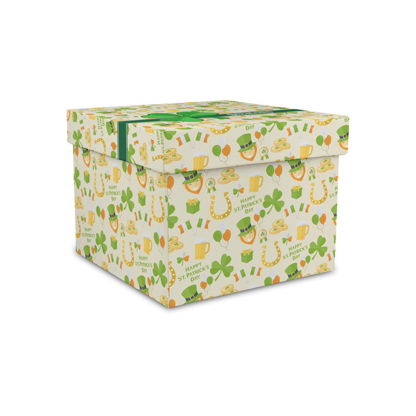 St. Patrick's Day Gift Boxes with Lid - Canvas Wrapped - Small - Front/Main