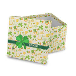 St. Patrick's Day Gift Box with Lid - Canvas Wrapped (Personalized)
