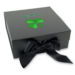 St. Patrick's Day Gift Box with Magnetic Lid - Black (Personalized)