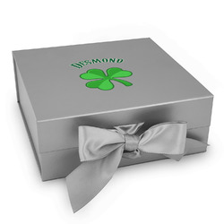 St. Patrick's Day Gift Box with Magnetic Lid - Silver (Personalized)