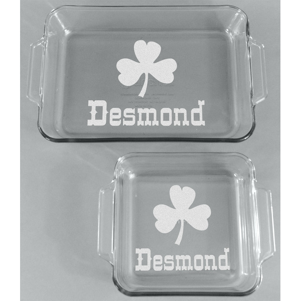 St. Patrick's Day Glass Baking Dish Set - FRONT