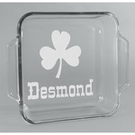 St. Patrick's Day Glass Cake Dish - 8in x 8in (Personalized)