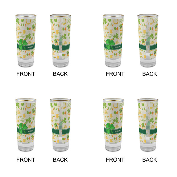 St. Patrick's Day Glass Shot Glass - 2 oz - Set of 4 - APPROVAL