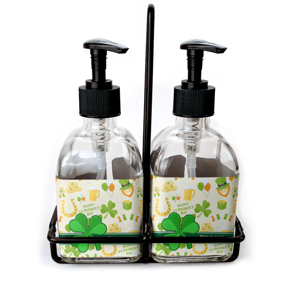 Custom St. Patrick's Day Glass Soap & Lotion Bottle Set (Personalized)