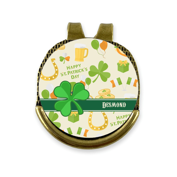 Custom St. Patrick's Day Golf Ball Marker - Hat Clip - Gold