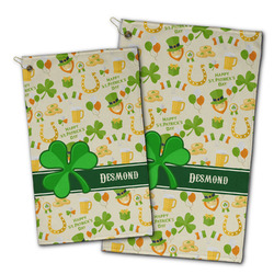 St. Patrick's Day Golf Towel - Poly-Cotton Blend w/ Name or Text