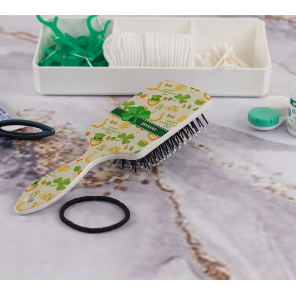 St. Patrick's Day Hair Brush - In Bathroom