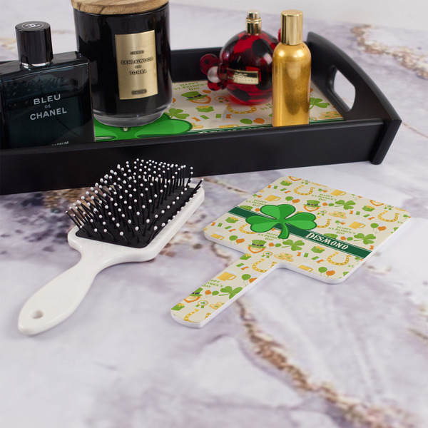 St. Patrick's Day Hand Mirror - With Hair Brush