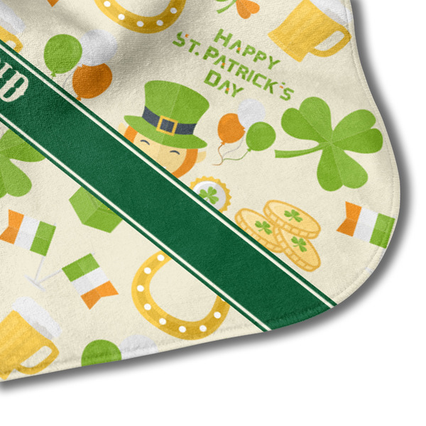 St. Patrick's Day Hooded Baby Towel- Detail Corner