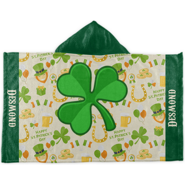 Custom St. Patrick's Day Kids Hooded Towel (Personalized)