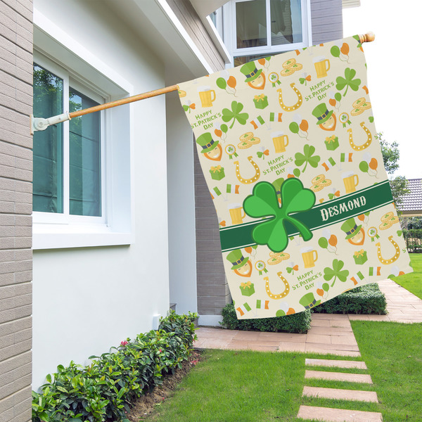 St. Patrick's Day House Flags - Double Sided - LIFESTYLE