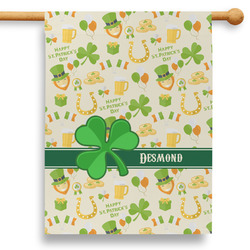 St. Patrick's Day 28" House Flag - Double Sided (Personalized)