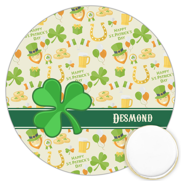Custom St. Patrick's Day Printed Cookie Topper - 3.25" (Personalized)
