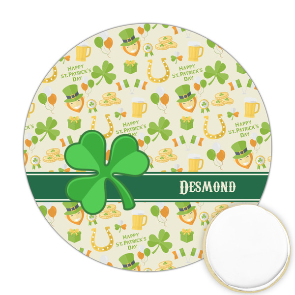 Custom St. Patrick's Day Printed Cookie Topper - Round (Personalized)
