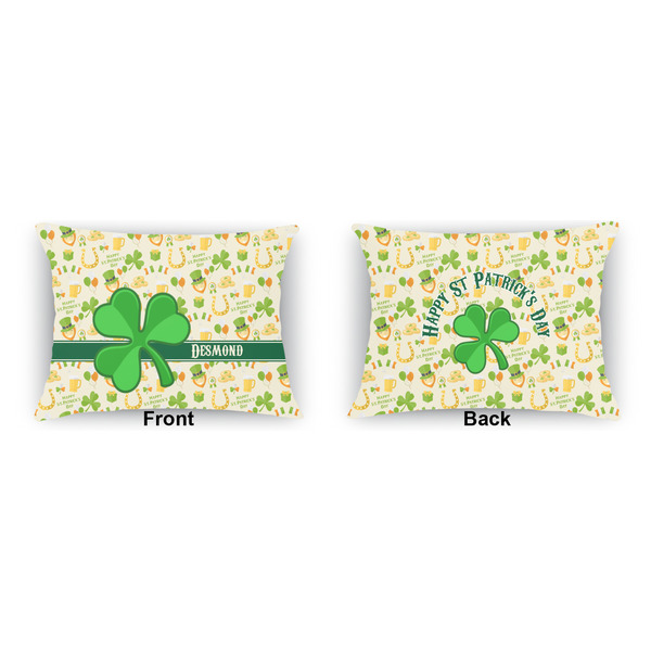 St. Patrick's Day Indoor Rectangular Burlap Pillow (Front and Back)