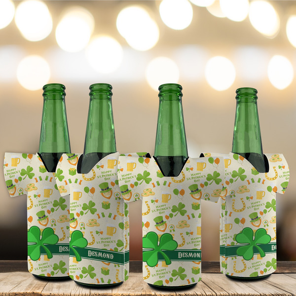 St. Patrick's Day Jersey Bottle Cooler - Set of 4 - LIFESTYLE
