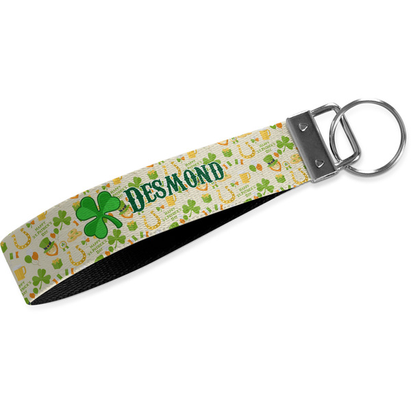 Custom St. Patrick's Day Wristlet Webbing Keychain Fob (Personalized)