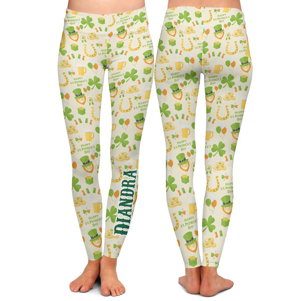 St. Patrick's Day Ladies Leggings - Front and Back