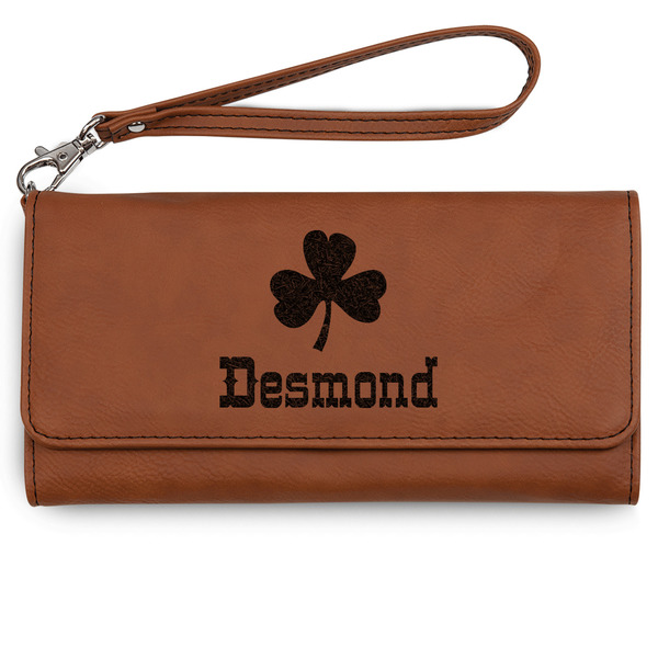 Custom St. Patrick's Day Ladies Leatherette Wallet - Laser Engraved - Rawhide (Personalized)