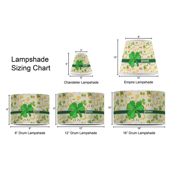 St. Patrick's Day Lampshade Sizing Chart