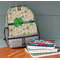 St. Patrick's Day Large Backpack - Gray - On Desk