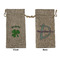 St. Patrick's Day Large Burlap Gift Bag - Front & Back (Personalized)