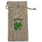 St. Patrick's Day Large Burlap Gift Bag - Front (Personalized)