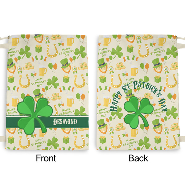 St. Patrick's Day Large Laundry Bag - Front & Back View