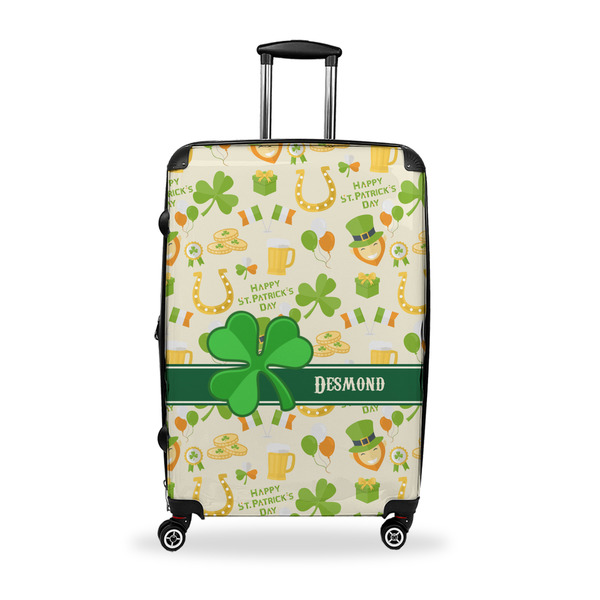 Custom St. Patrick's Day Suitcase - 28" Large - Checked w/ Name or Text