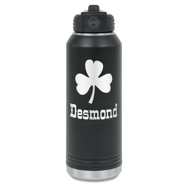 Custom St. Patrick's Day Water Bottles - Laser Engraved - Front & Back (Personalized)