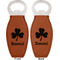 St. Patrick's Day Leather Bar Bottle Opener - Front and Back