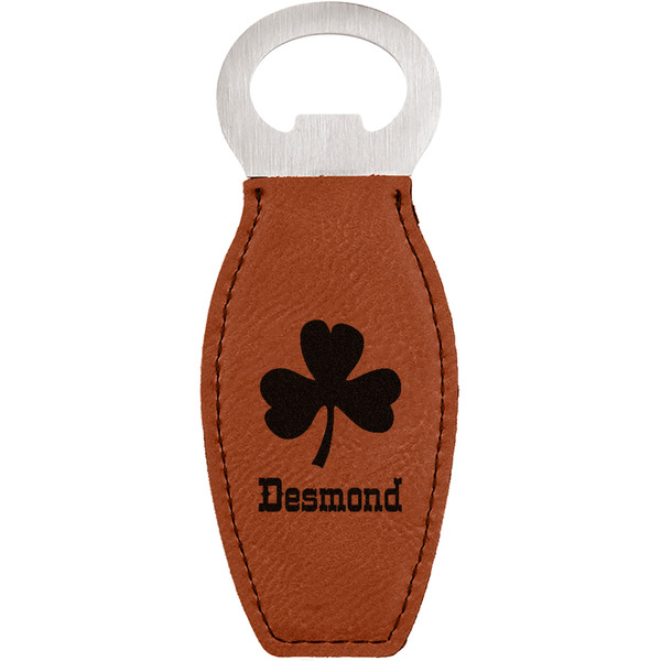 Custom St. Patrick's Day Leatherette Bottle Opener - Double Sided (Personalized)