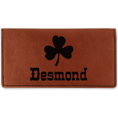 St. Patrick's Day Leatherette Checkbook Holder (Personalized)