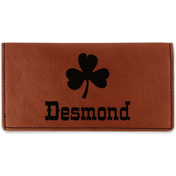 Custom St. Patrick's Day Leatherette Checkbook Holder - Single Sided (Personalized)
