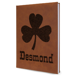 St. Patrick's Day Leather Sketchbook - Large - Double Sided (Personalized)