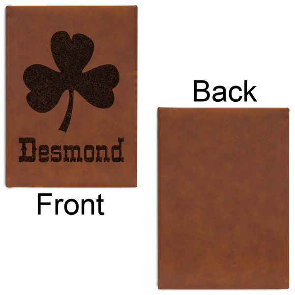 St. Patrick's Day Leatherette Journal - Large - Single Sided - Front & Back View