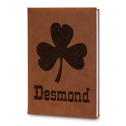 St. Patrick's Day Leatherette Journal - Large - Double Sided (Personalized)