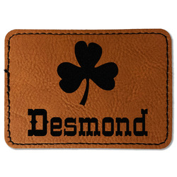 St. Patrick's Day Faux Leather Iron On Patch - Rectangle (Personalized)