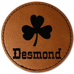 St. Patrick's Day Faux Leather Iron On Patch - Round (Personalized)