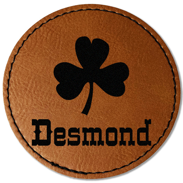 Custom St. Patrick's Day Faux Leather Iron On Patch - Round (Personalized)